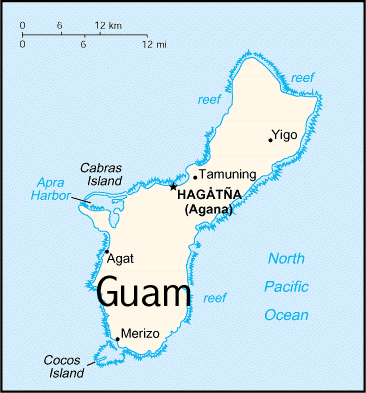 Map of Guam